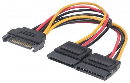 354554 Cable Y de alimentación SATA - Alimenta 2 drivers SATA con un cable de energía SATA, Largo 15cm 354554 Cable Y de alimentación SATA - Alimenta 2 drivers SATA con un cable de energía SATA, Largo 15cm
